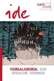 Cover von Verbalisieren. Zur Sprache kommen