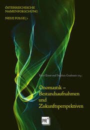 Cover von Onomastik - Bestandsaufnahmen und Zukunftsperspektiven