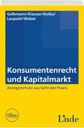 Cover von Konsumentenrecht und Kapitalmarkt
