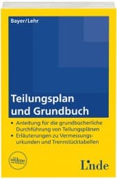 Cover von Teilungsplan und Grundbuch