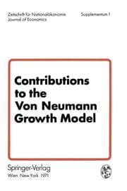 Cover von Contributions to the Von Neumann Growth Model