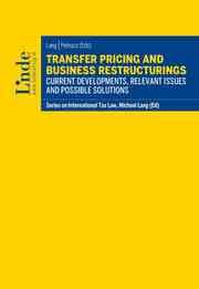 Cover von Transfer Pricing and Business Restructurings