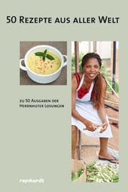 Cover von 50 Rezepte aus aller Welt zu 50 Ausgaben der Herrnhuter Losungen