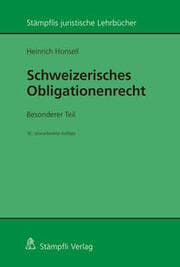 Cover von Schweizerisches Obligationenrecht. Besonderer Teil