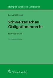 Cover von Schweizerisches Obligationenrecht. Besonderer Teil