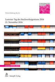 Cover von Luzerner Tag des Stockwerkeigentums 2016