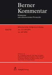 Cover von Schweizerische Zivilprozessordnung Art. 353-399 ZPO und Art. 407 ZPO