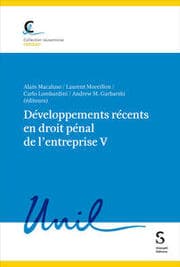 Cover von Développements récents en droit pénal de l'entreprise V
