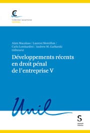 Cover von Développements récents en droit pénal de l'entreprise V