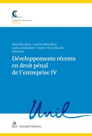 Cover von Développements récents en droit pénal de l'entreprise IV