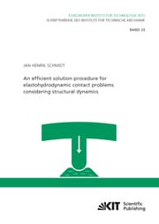 Cover von An efficient solution procedure for elastohydrodynamic contact problems considering structural dynamics