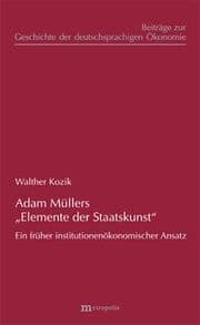 Cover von Adam Müllers 'Elemente der Staatskunst'
