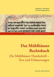 Cover von Das Mühlhäuser Rechtsbuch Band 1