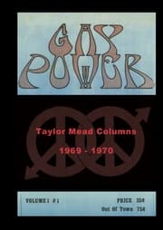 Cover von GAY POWER Taylor Mead Columns 1969 - 1970