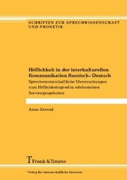 Cover von Höflichkeit in der interkulturellen Kommunikation Russisch - Deutsch