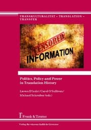 Cover von Politics, Policy and Power in Translation History