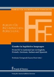 Cover von Gender in legislative languages