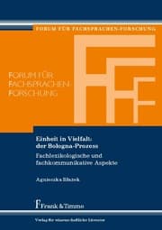 Cover von Einheit in Vielfalt: der Bologna-Prozess