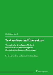 Cover von Textanalyse und Übersetzen