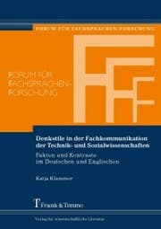Cover von Denkstile in der Fachkommunikation der Technik- und Sozialwissenschaften