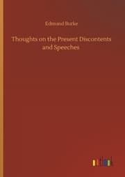 Cover von Thoughts on the Present Discontents and Speeches