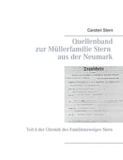 Cover von Quellenband zur Müllerfamilie Stern aus der Neumark