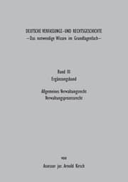 Cover von Deutsche Verfassungs - und Rechtsgeschichte Band III (Ergänzungsbund)