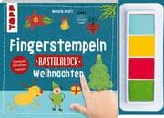 Cover von Fingerstempeln. Bastelblock Weihnachten
