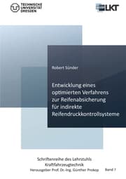 Cover von Entwicklung eines optimierten Verfahrens zur Reifenabsicherung für indirekte Reifendruckkontrollsysteme