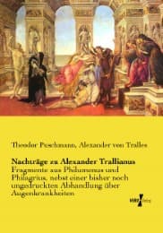 Cover von Nachträge zu Alexander Trallianus