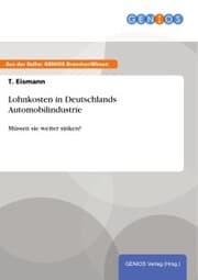 Cover von Lohnkosten in Deutschlands Automobilindustrie