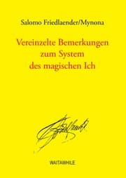 Cover von Vereinzelte Bemerkungen zum System des magischen Ich