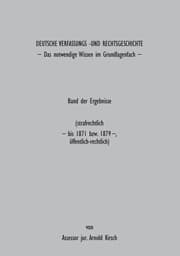 Cover von Deutsche Verfassungs- und Rechtsgeschichte