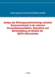Cover von Analyse des Wirkungszusammenhangs zwischen Ressourceneinsatz in der externen Personalkommunikation, Reputation und Wertschöpfung am Beispiel der DAX30-Unternehmen