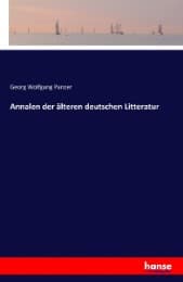 Cover von Annalen der älteren deutschen Litteratur