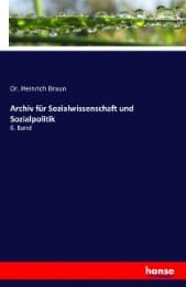 Cover von Archiv für Sozialwissenschaft und Sozialpolitik