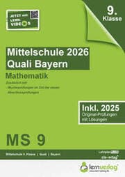 Cover von Original-Prüfungen Mittelschule Bayern 2026 Quali Mathematik