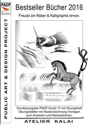 Cover von Bestseller Bücher 2016 - Freude am Malen & Kalligraphie lernen.