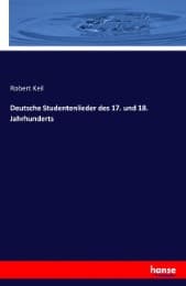 Cover von Deutsche Studentenlieder des 17. und 18. Jahrhunderts