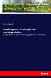 Cover von Forschungen zur hamburgischen Handelsgeschichte
