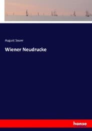 Cover von Wiener Neudrucke