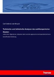 Cover von Technische und ästhetische Analysen des wohltemperierten Klaviers