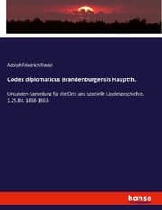 Cover von Codex diplomaticus Brandenburgensis Hauptth.