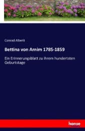 Cover von Bettina von Arnim 1785-1859