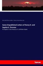 Cover von Some Unpublished Letters of Henry D. and Sophia E. Thoreau