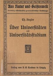 Cover von Über Universitäten und Universitätsstudium