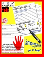 Cover von Lärmprotokoll-Tagebuch bei Lärmbelästigung und Ruhestörung