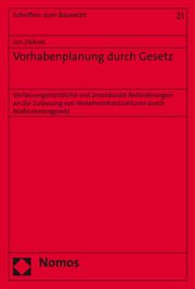 Cover von Vorhabenplanung durch Gesetz
