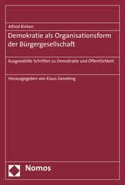 Cover von Demokratie als Organisationsform der Bürgergesellschaft