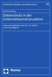Cover von Datenschutz in der Unternehmenstransaktion